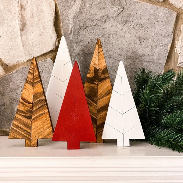 Wooden Christmas Trees - Modern Christmas Tree - Boho Christmas - Christmas Decor - Holiday Decor - Stocking Stuffer - Christmas Host Gifts