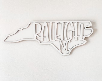 North Carolina Cutout - Raleigh / Cary / Apex - MADE TO ORDER -