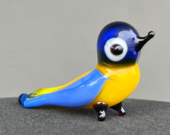 極小ガラス製象の置物 – 1インチミニチュア – ドールハウス用動物