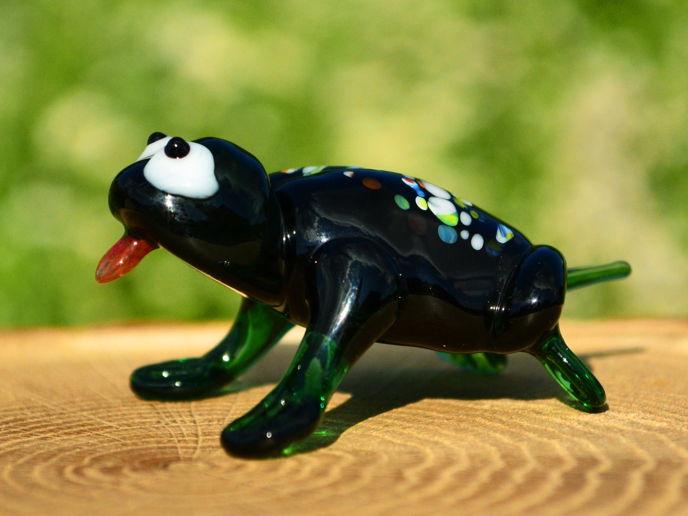 Glass Frog Figurines Collectibles Frog Zen Statue Frog Etsy
