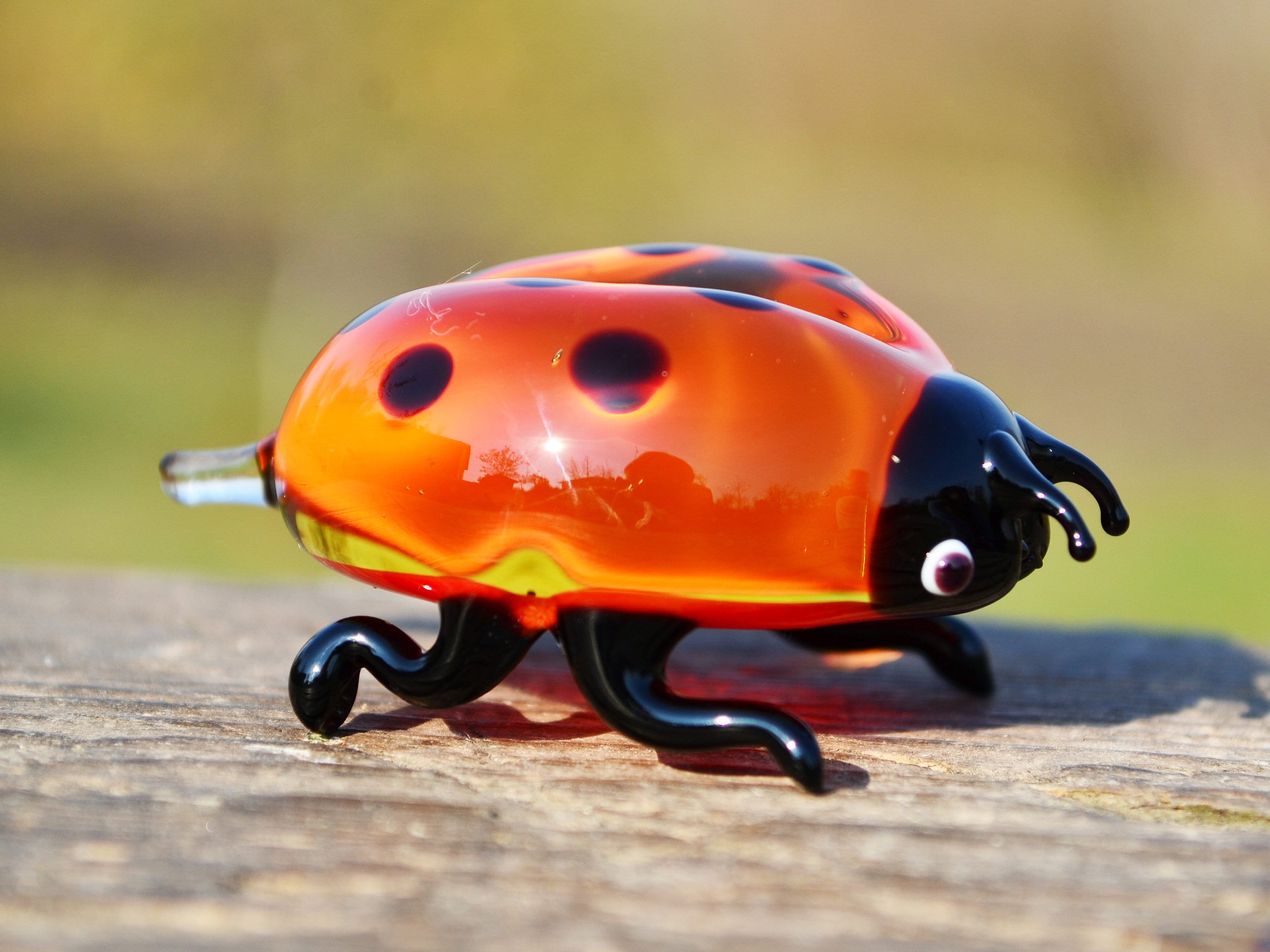 2.2 Inch Glass Ladybug Figurines Blown Dollhouse Ladybug Etsy