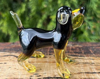 バルーンドッグの置物、2インチの赤いランプワークガラスの犬 - Etsy 日本