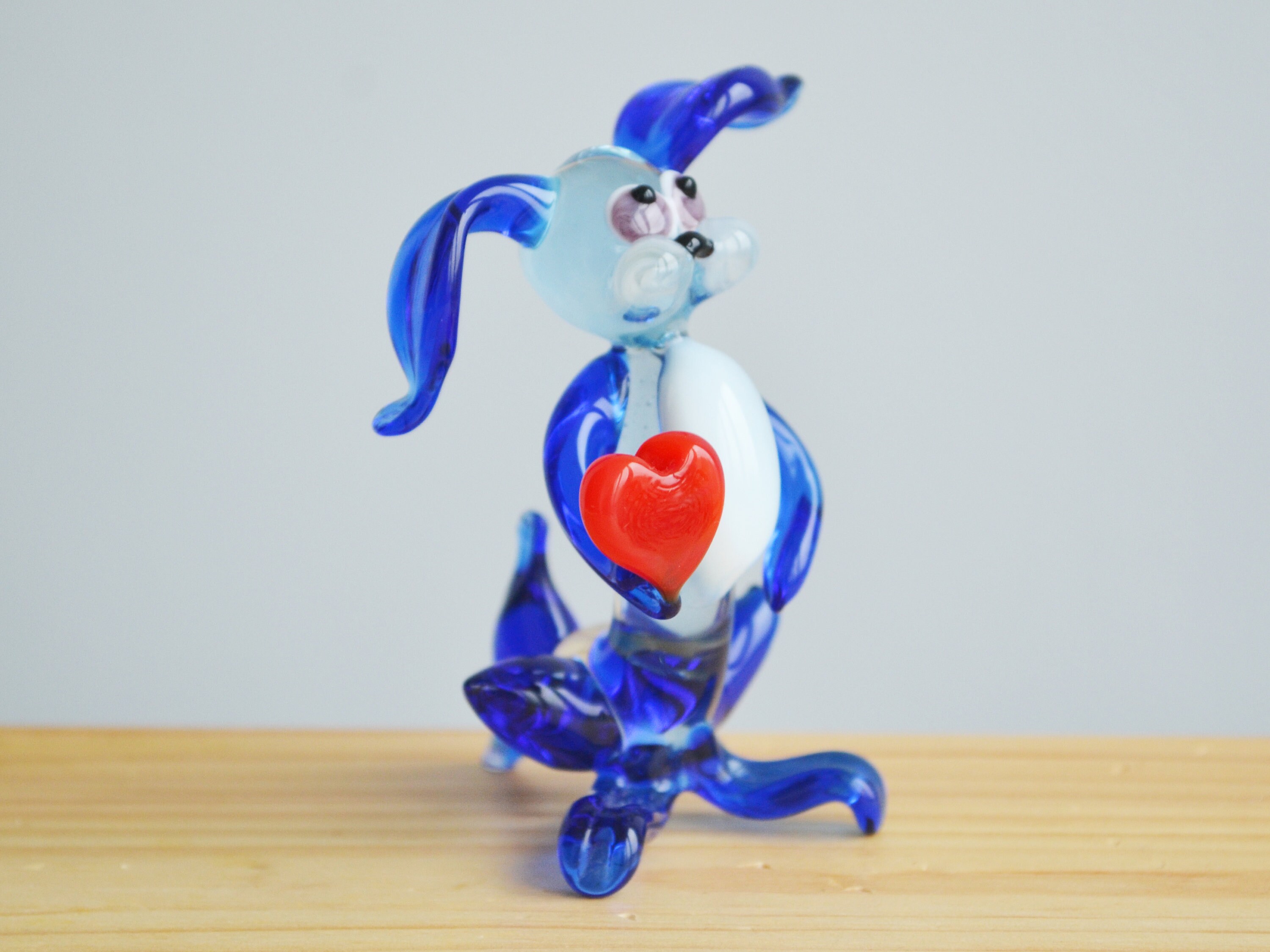 Glass Sculptures & Figurines Glass Rabbit Easter Gift Figurine Animals
