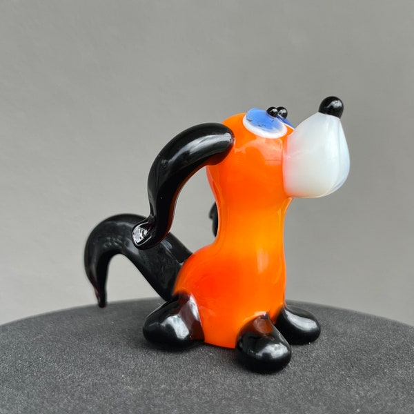 Glass Dog Figurine Animals Glass Dog Miniature Artglass Dogs Toy Murano Animals Ornaments Figure Glass Puppy Dog Sculpture Collectible