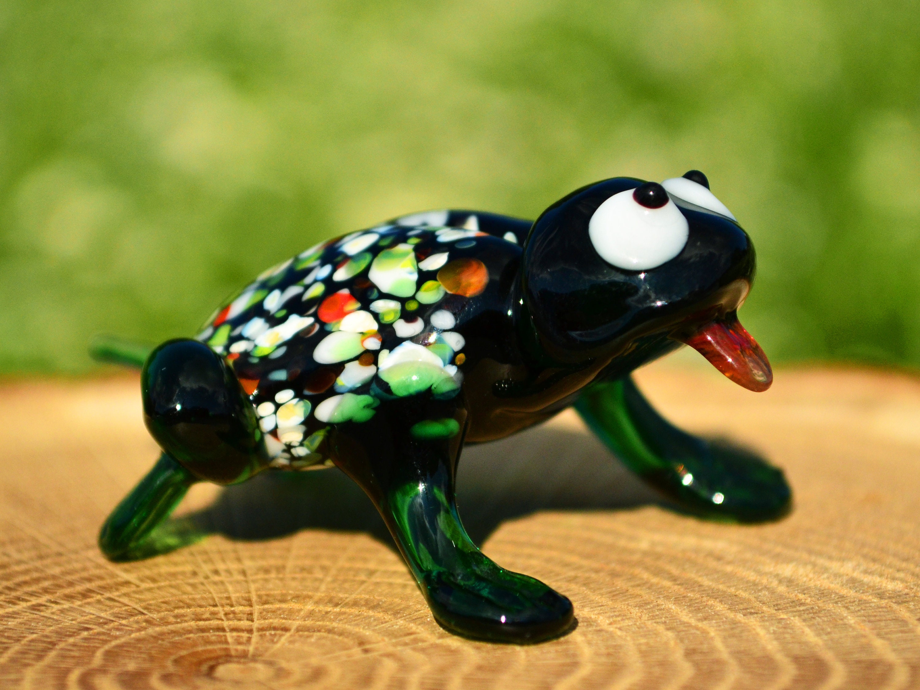 Glass Frog Figurines Collectibles Frog Zen Statue Frog Etsy
