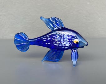 LALIQUE France Crystal Glass KOI FISH Small Figurine Paperweight 