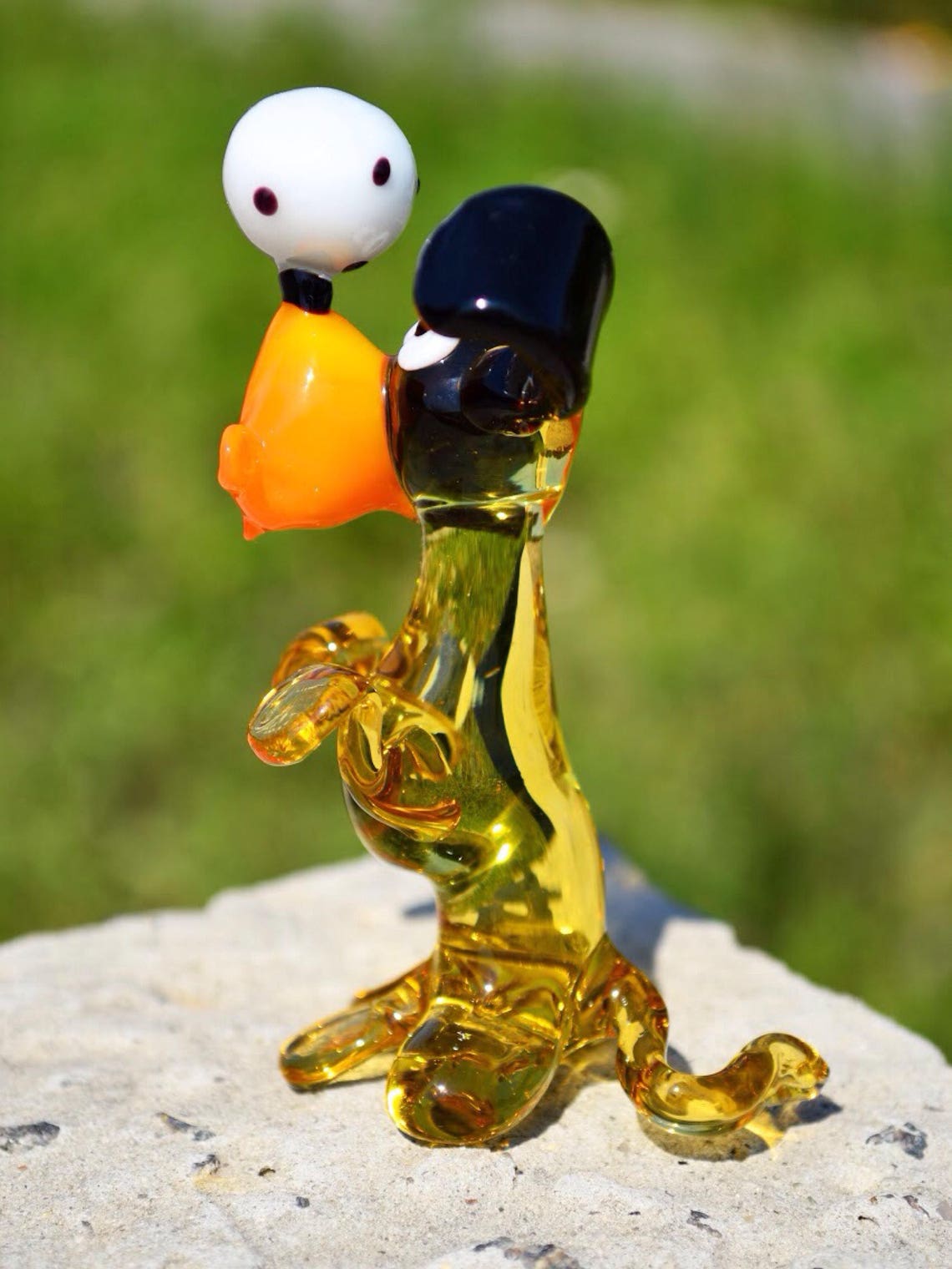Glass Dog with Ball Sculpture Doll House Figure Fused Glass Etsy