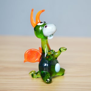 Glasdrache Neujahr Geschenk Ideen Figuren Kleine Miniatur Handwerker Glas Dragon Geschenk Murano Briefbeschwerer Dekoration Glasarbeit Flamme