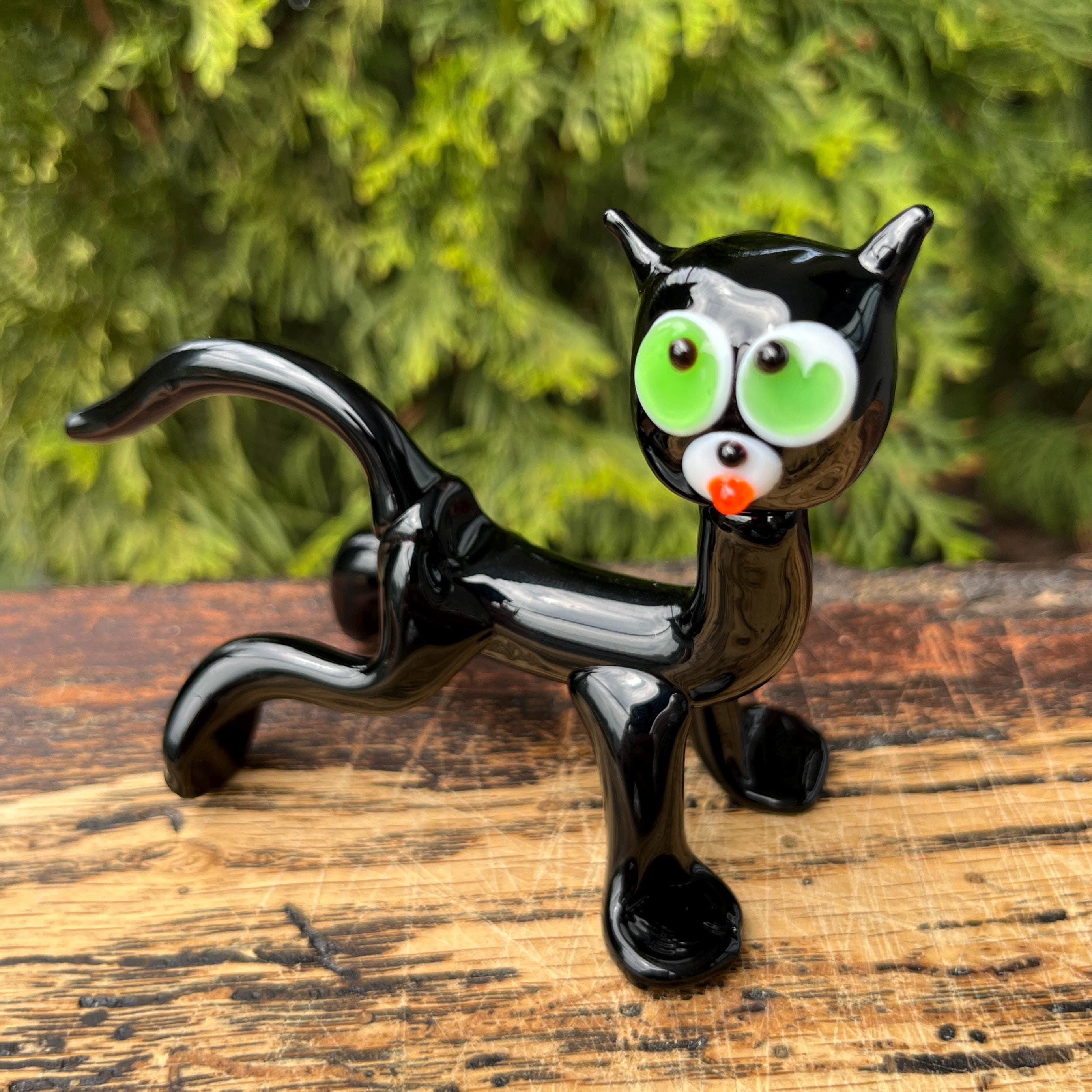 猫 ネコ ガラス置物 硝子細工 ムラーノmurano ベネチアングラス 【公式
