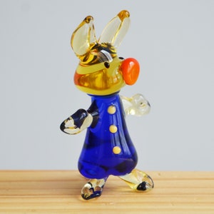 Blue Glass Pig Figurine Animals Glass Pig Miniature Art Glass Pigs Toy Murano Animals Tiny Pig Idea Gift Figure Glass Pigs Lover Sculptures