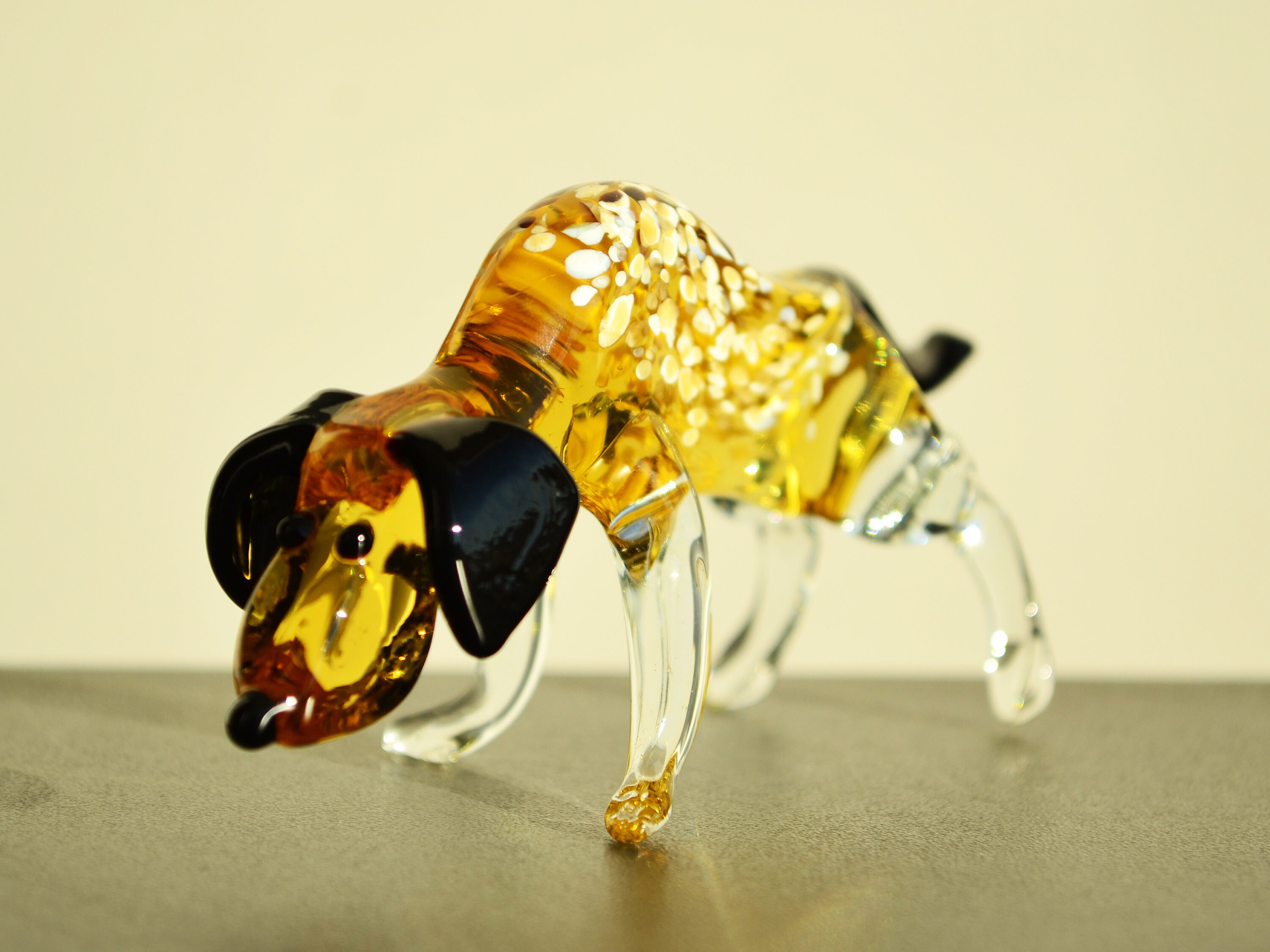 Glass Dog Figure Fused Glass Animals Gift for Christmas Glass Etsy UK