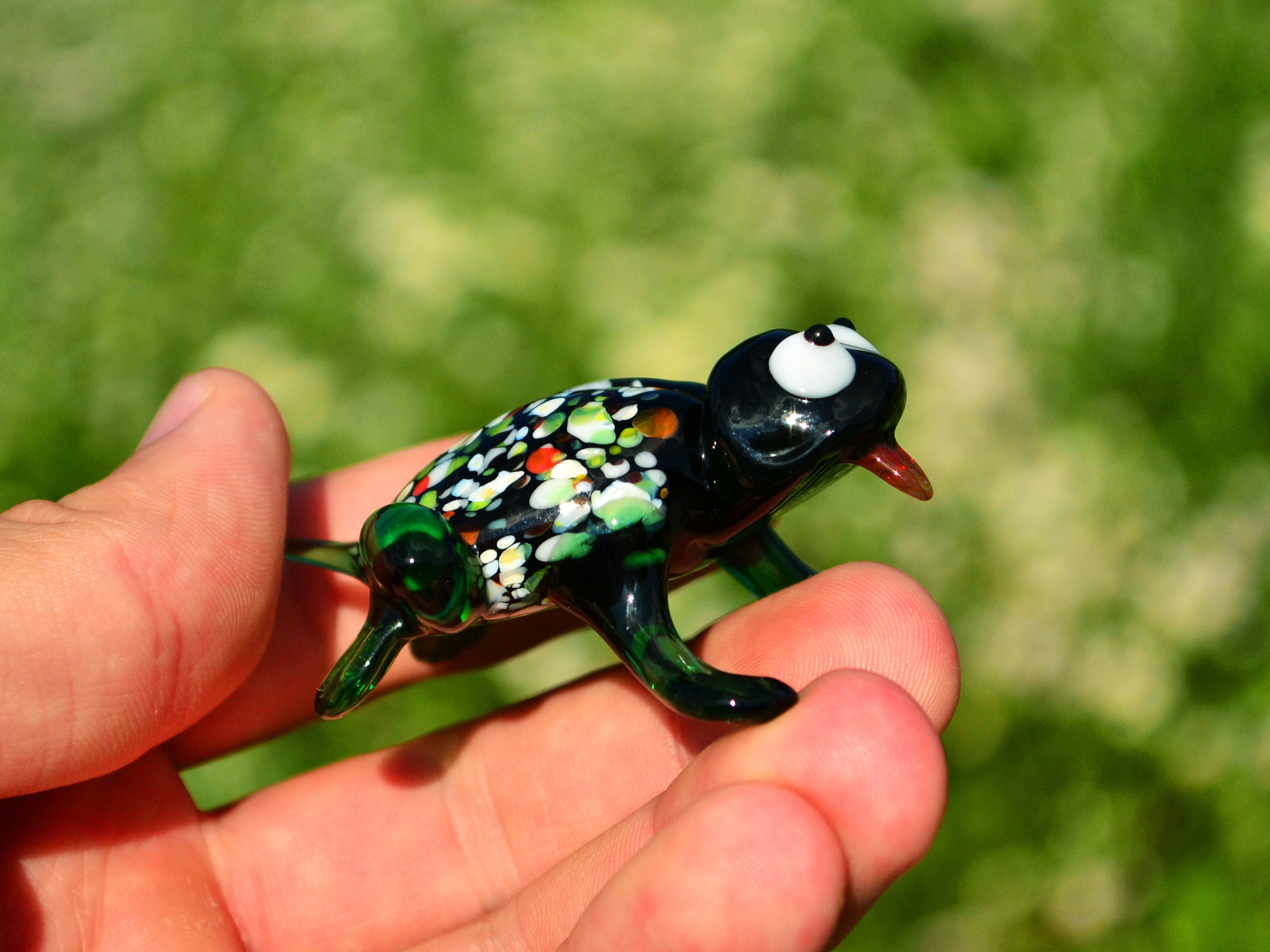 Glass Frog Figurines Collectibles Frog Zen Statue Frog Etsy