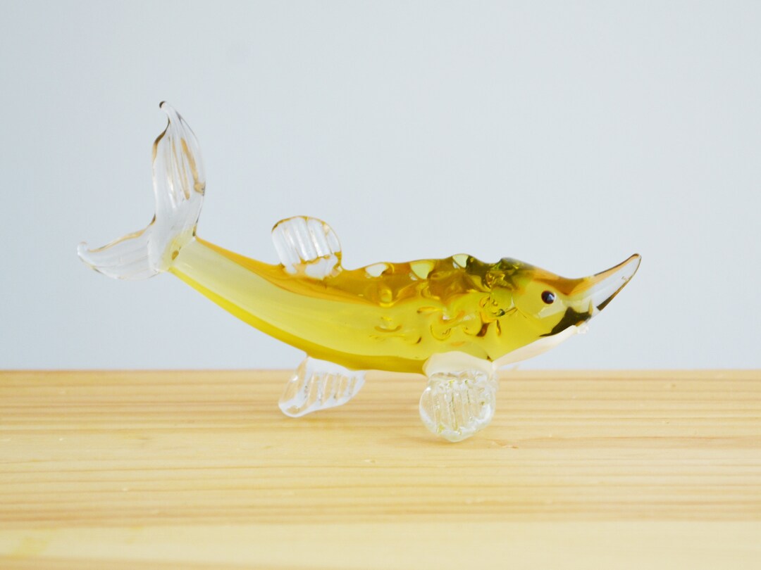 Buy Glass Fish Sturgeon Figurine Sea Animals Blowing Fish Sturgeon