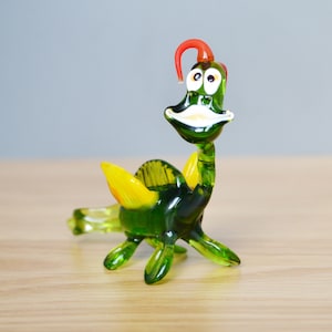Grüner Drache Figuren Kleine Skulptur Miniatur Handwerker Glasmalerei Perfekte Geschenk Murano Briefbeschwerer Dekoration Glasarbeit Sammlung