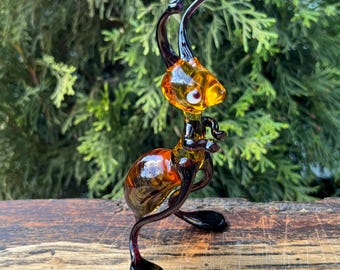 Figura de hormiga de vidrio, hormiga de vidrio soplado a mano, escultura de insecto en miniatura, insecto de vidrio artístico, decoración de hormiga hecha a mano, regalo para amantes de las hormigas