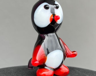Glass Penguin Figurines Xmas Ornaments Paperweight Hand Blown Glass Art Penguin Decorations Decor Gifts for Women Toy for Gifts