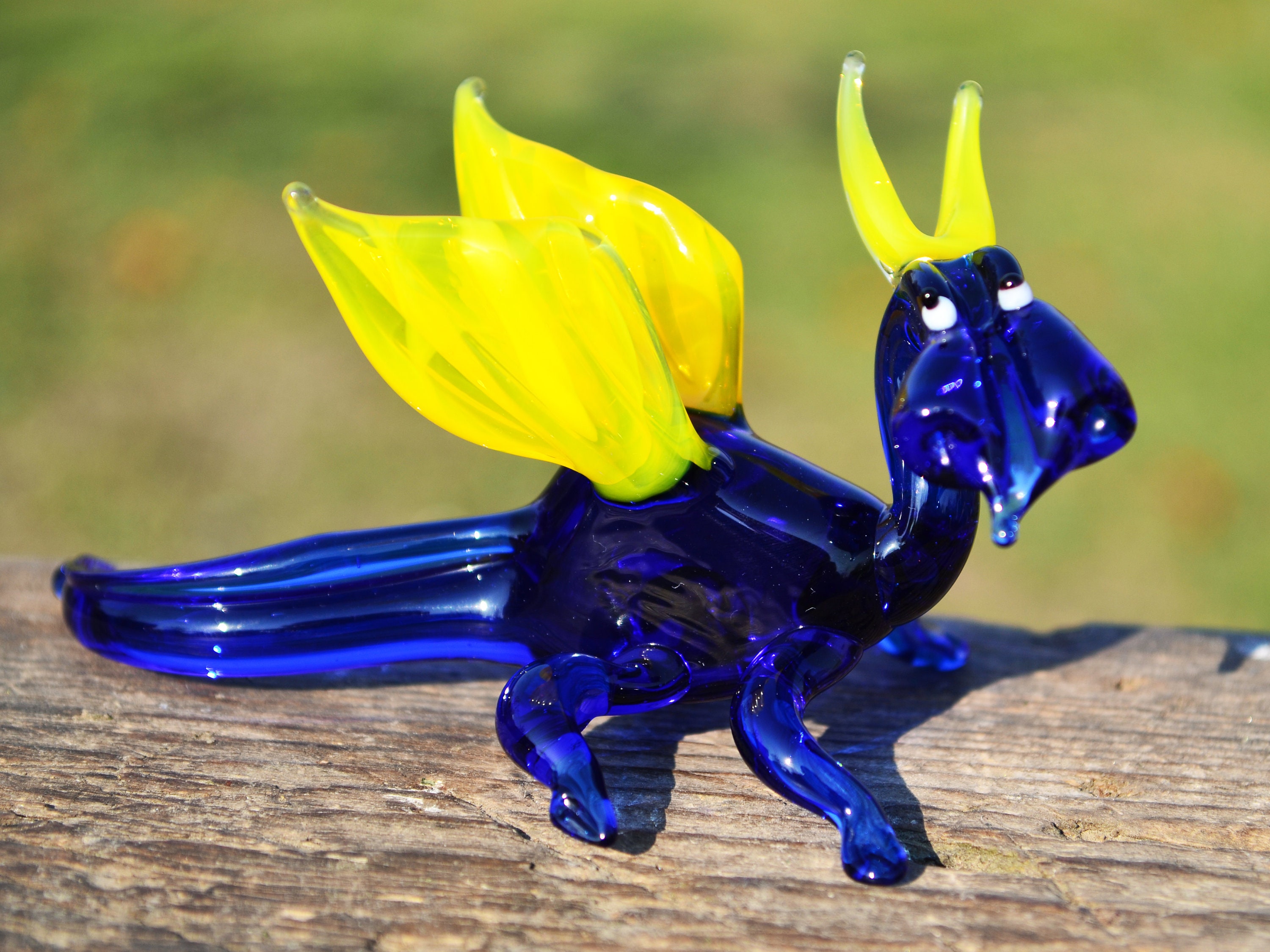 Collectible Dragon Glass Figurines Dragon Sculpture Artisan Etsy