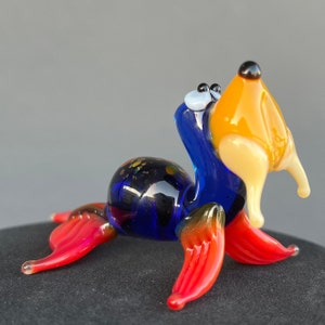Figura de morsa de cristal – Escultura de morsa de cristal soplado – Animal de Murano hecho a mano – Miniatura de colección de animales salvajes – Regalo para los amantes de las morsas