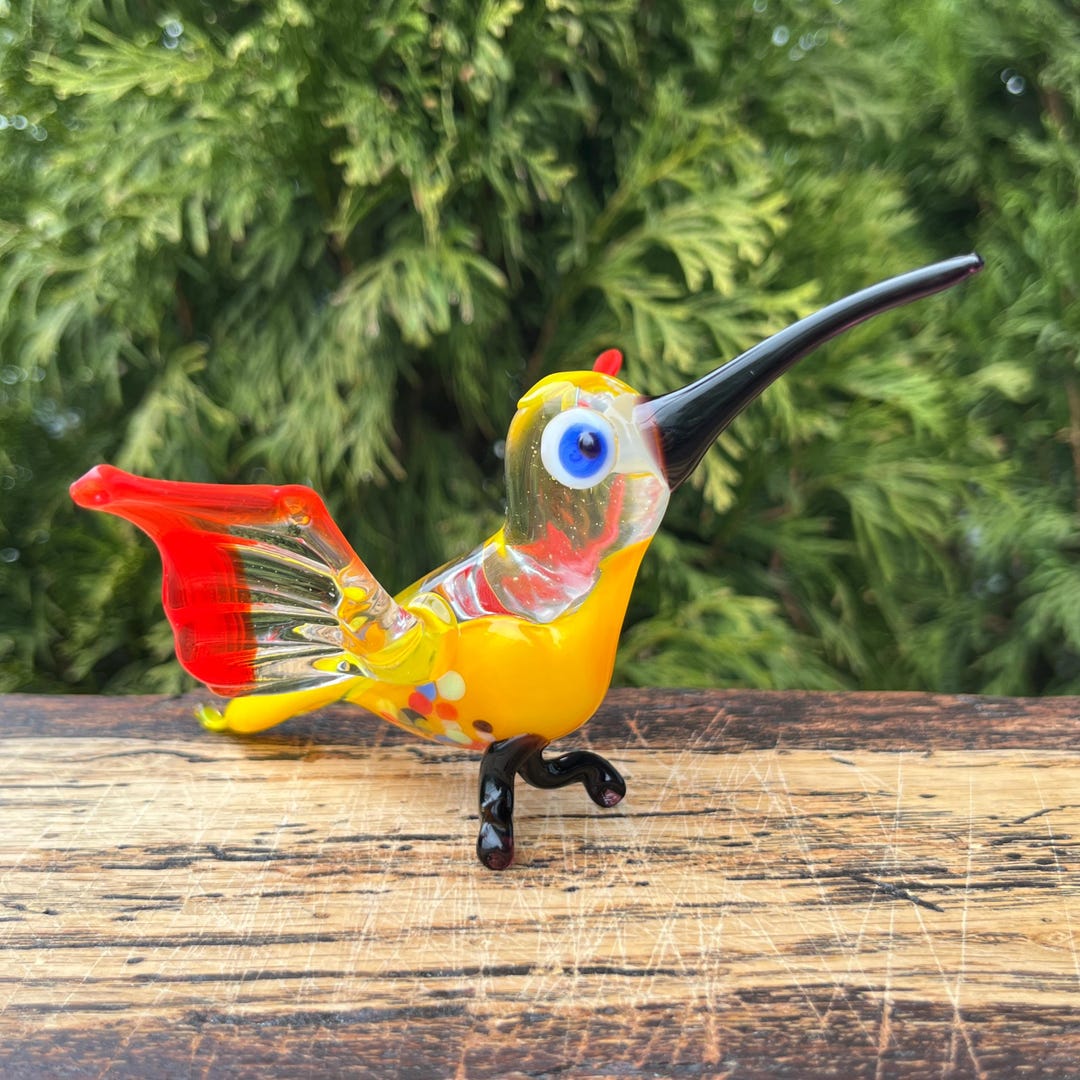 Glass Hummingbird Figurines