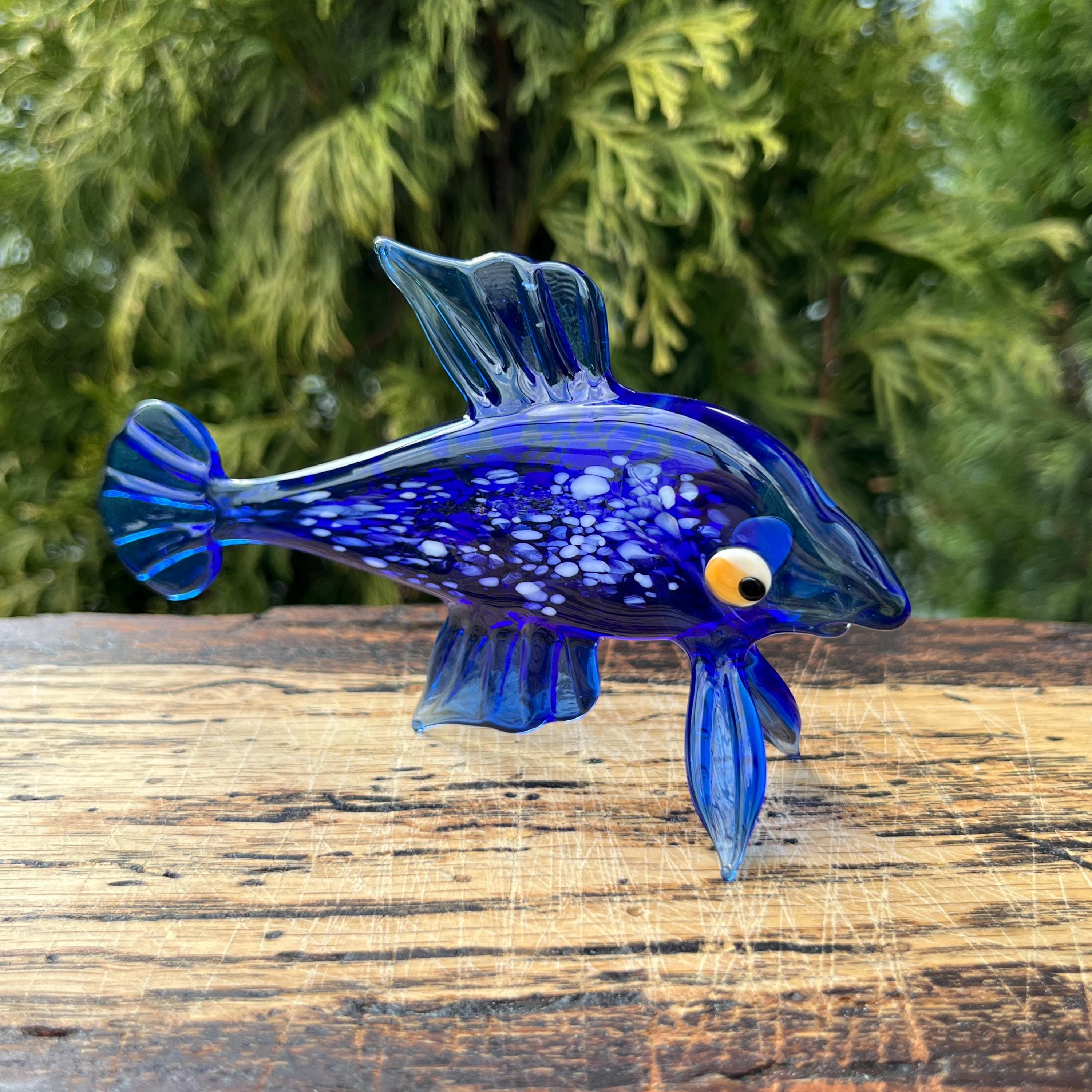 青色ガラス彫刻 動物デザイン 青色ガラス彫刻 動物デザイン 青色ガラス