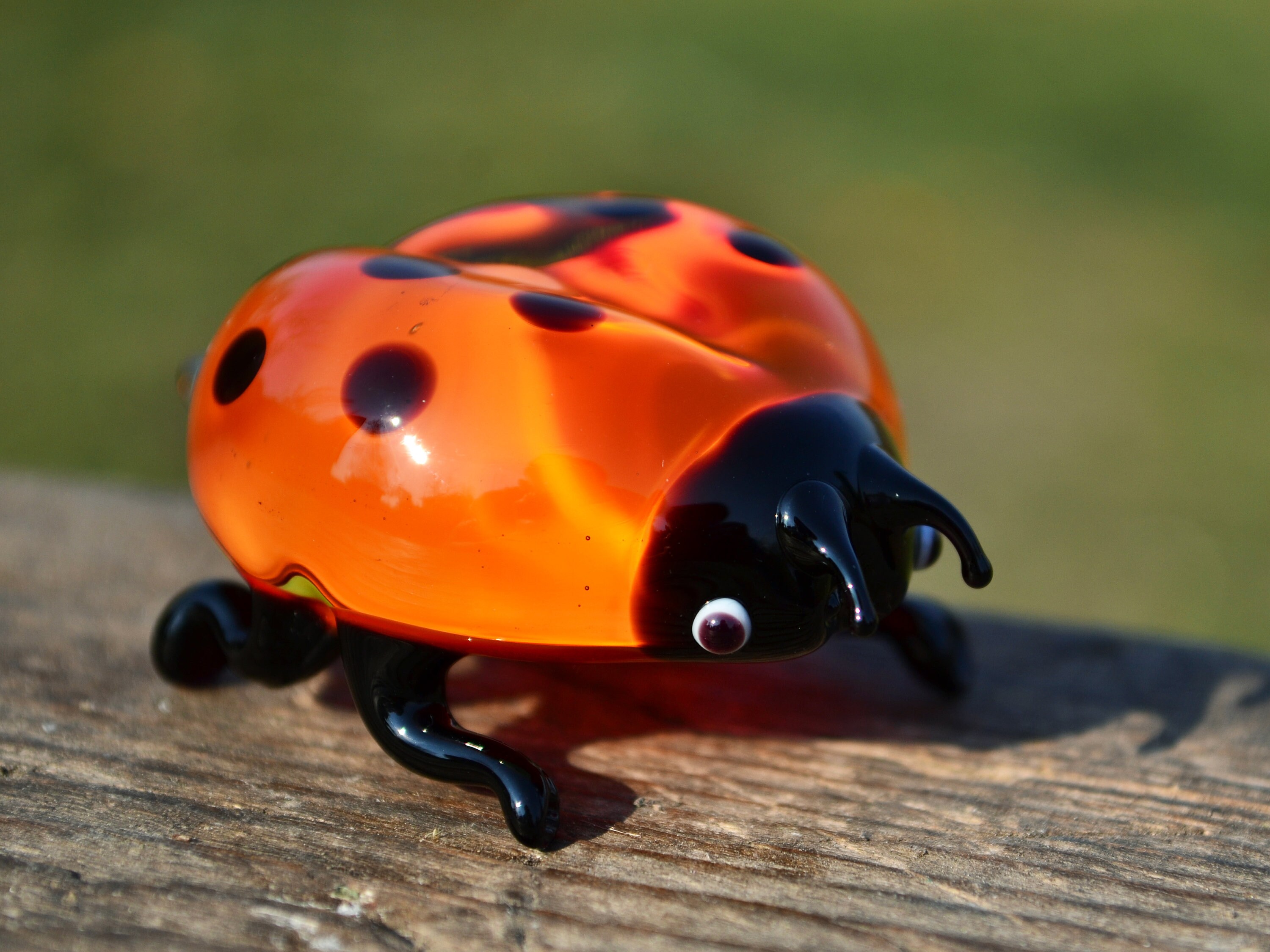 2.2 Inch Glass Ladybug Figurines Blown Dollhouse Ladybug Etsy
