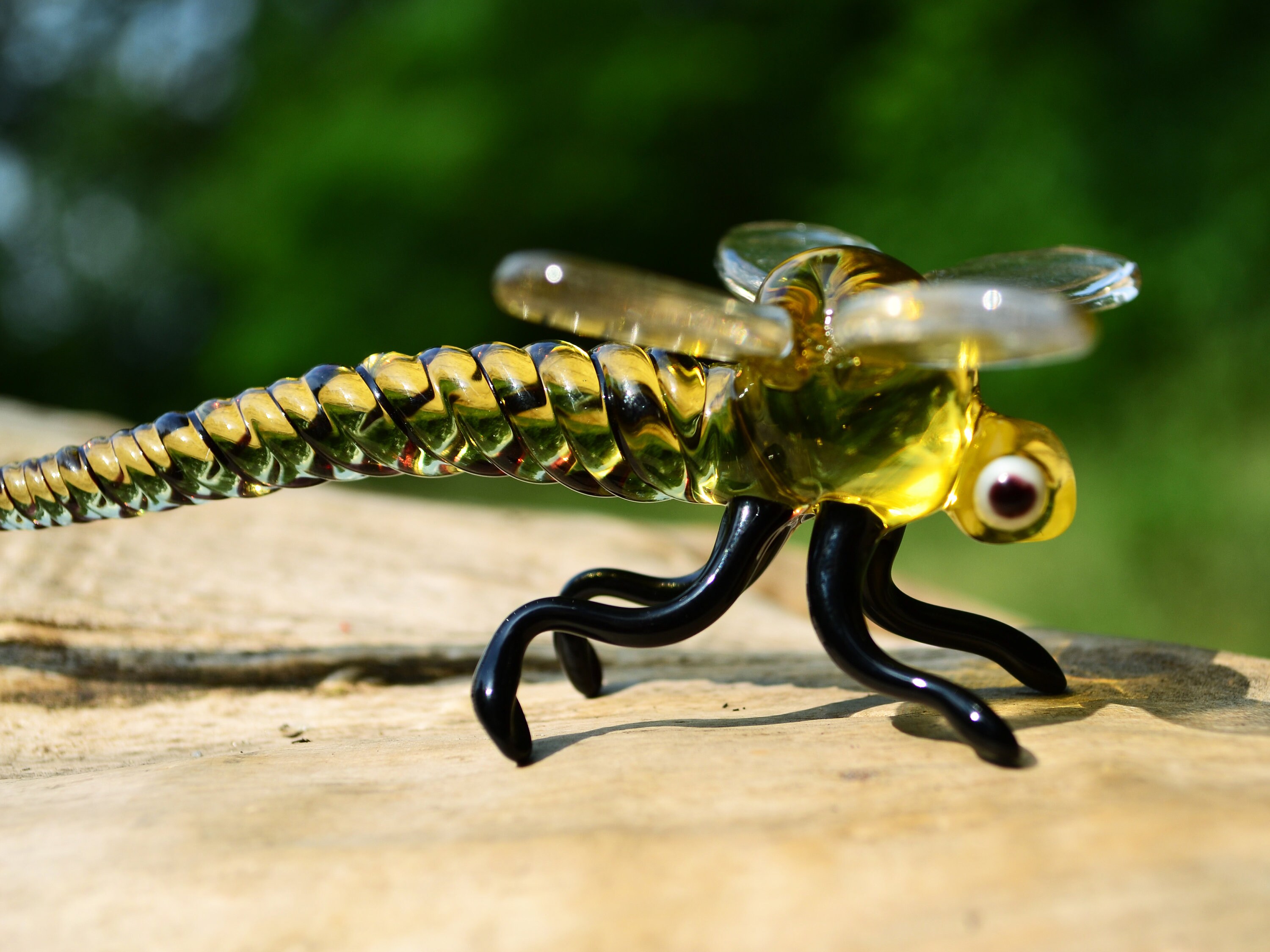 Glass Dragonfly Figurine Dragonfly Art Stained Glass Blown Etsy