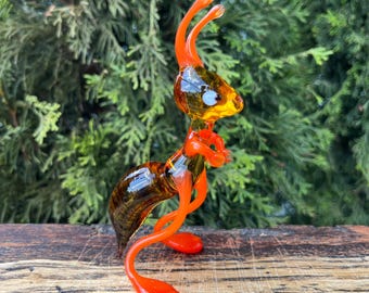 Figura de hormiga de vidrio soplado – Escultura de insecto estilo Murano