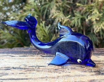 Cristal D'arques Vintage French Clear & Cobalt Blue Lead Crystal