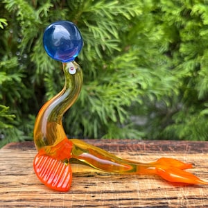 Handcrafted Glass Walrus Figurine | Elegant Ocean Decor Walrus Sculpture | Blown Murano-Style Sea Animal | Unique Walrus Lover Gift