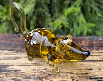 ガラスのアナグマの置物、手吹きムラーノスタイルの彫刻 - Etsy 日本