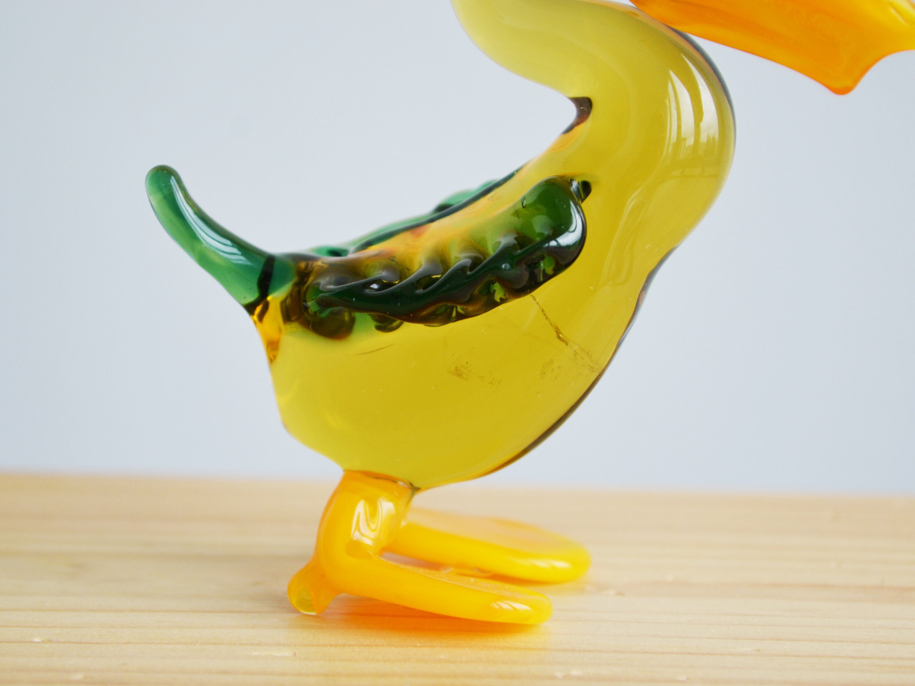 Glass Pelican Figurine Bird Sculpture Pelicans Statue Murano Etsy