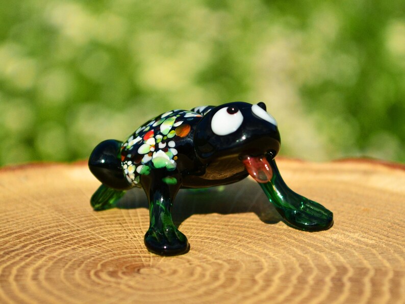 Glass Frog Figurines Collectibles Frog Zen Statue Frog Etsy