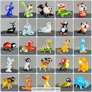 Mini Glass Animal Figurines – 1″ Hand‑blown Miniatures for