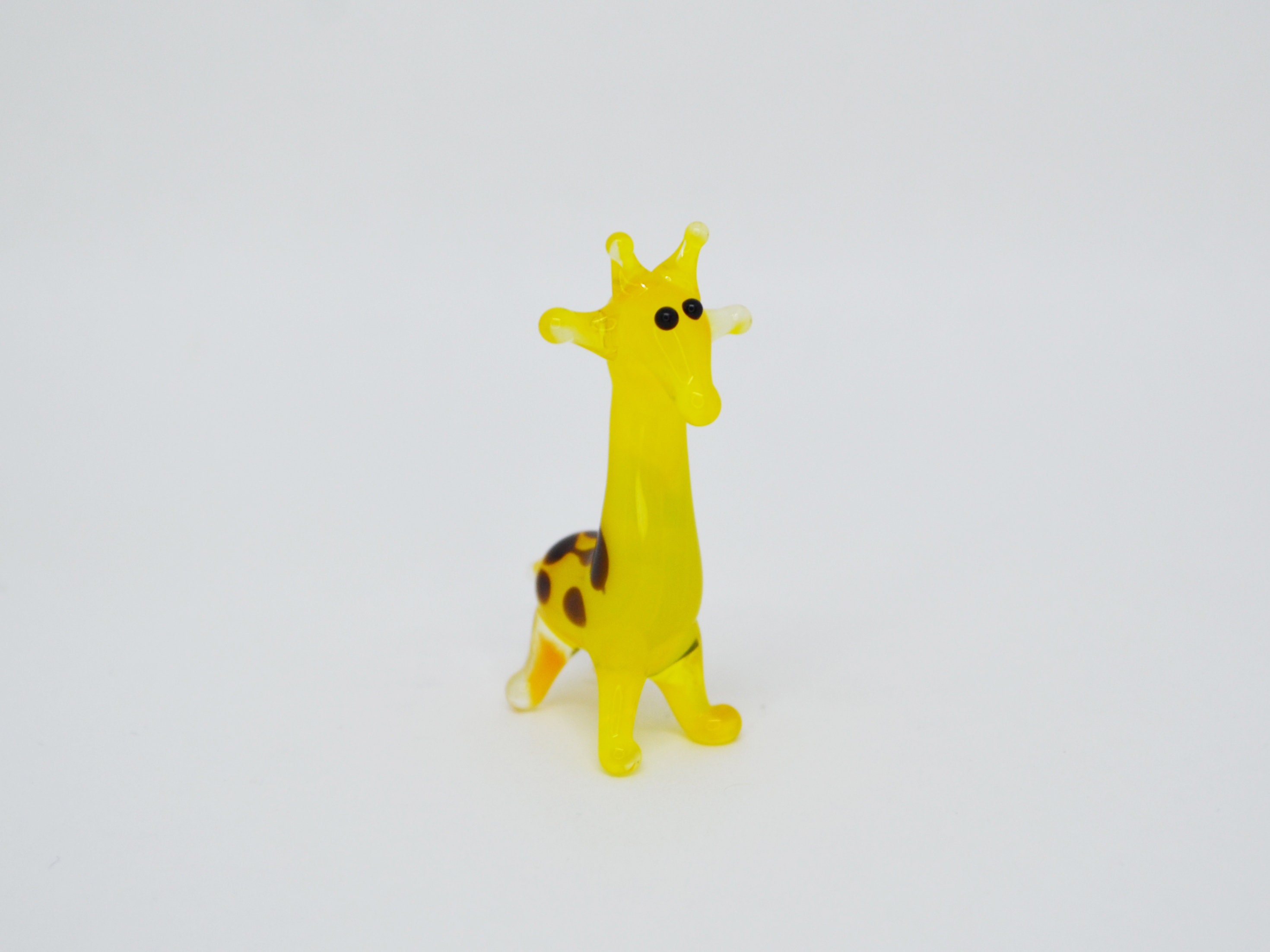 Art Glass Giraffe Statue Figurine Blown Glass Giraffe Gifts Micro Glass Giraffe Doll House Giraffe Tiny Miniature Small Giraffe Sculpture