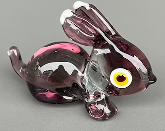 Glass Rabbit Figurine Desk Decor Animals Blown Glass Rabbit Sculpture Glass Rabbit Murano Animal Easter Gifts Figure Statue by BeautyGlassUA