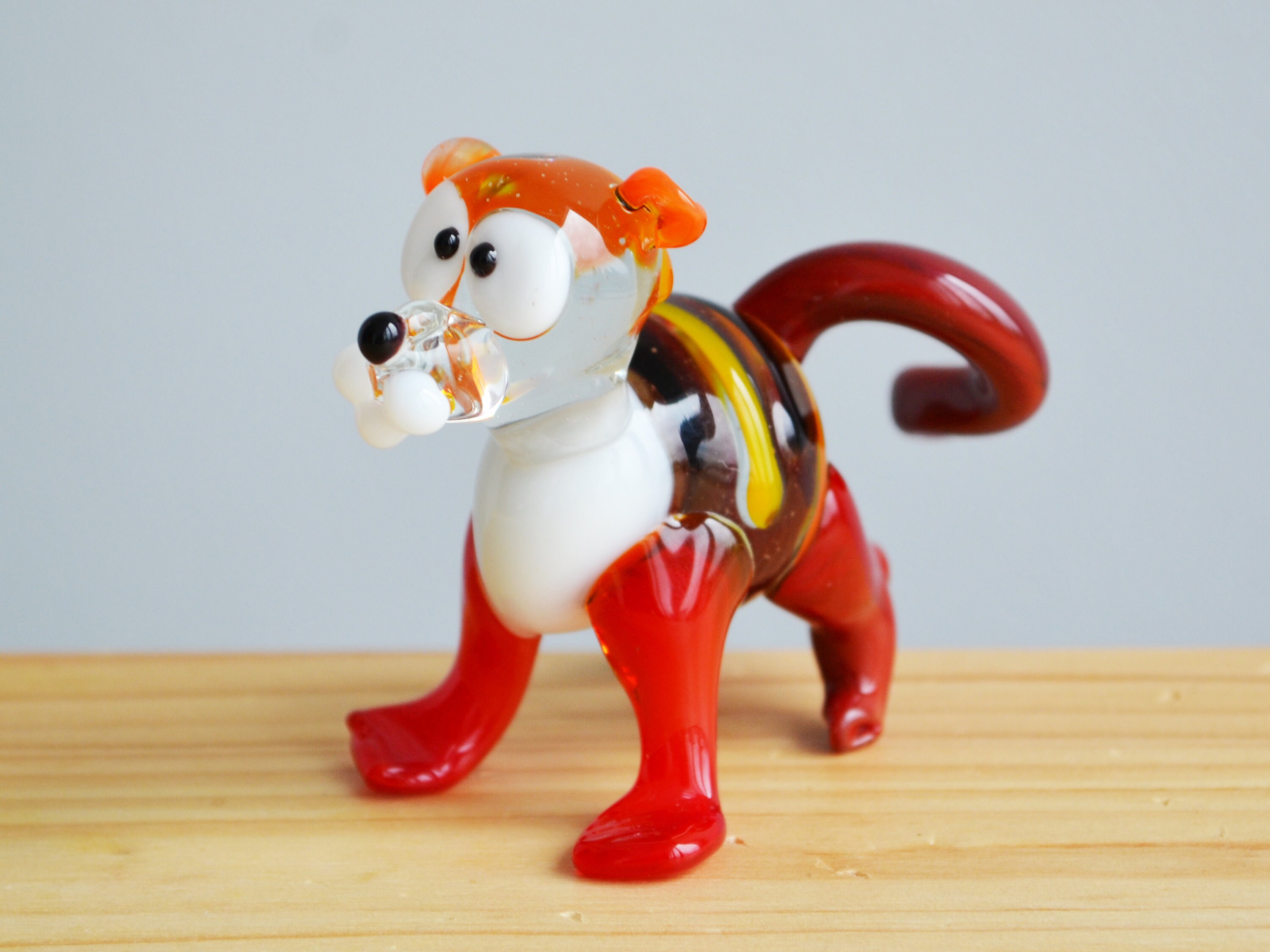 Tiger Glass Figurine Blown Glass Tiger Sculpture Glass Animals Etsy