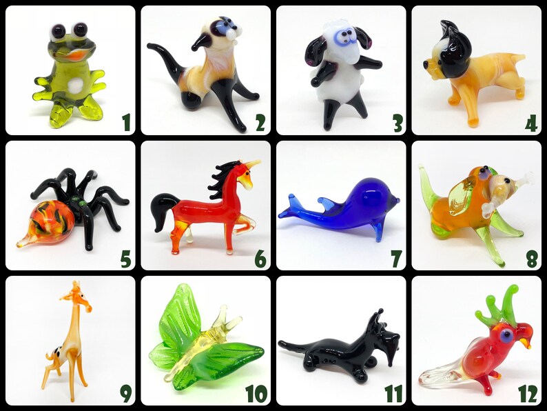 Glass Animals Miniature Figurines Tiny Little Image 0