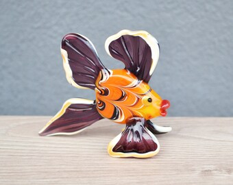 Yellow Glass Fish Figurine Animals Glass Blowing Fish Miniature Art Glass  Toys Murano Animals Figure for Fish Tank Glass Sculpture Gifts -  UK