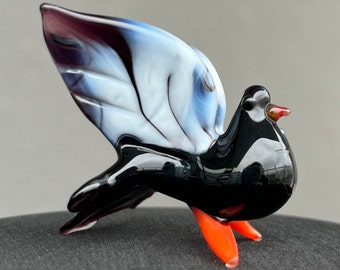 ヴィンテージ ムラーノ 手吹きアートガラス 鳩 鳥像 6 インチ。 - Etsy