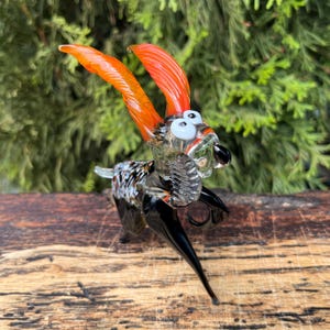 Glass Goat Figurine – Blown Glass Goat Sculpture – Murano Style Animal – Miniature Goat Collectible – Gift for Farm Animal Lovers & Kids