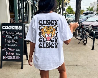 Cincy Retro Bengal Tiger Comfort Colors T-Shirt