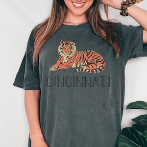 Cincinnati Bengal Tiger Retro Comfort Colors T-Shirt