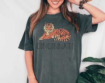 Cincinnati Bengal Tiger Retro Comfort Colors T-Shirt