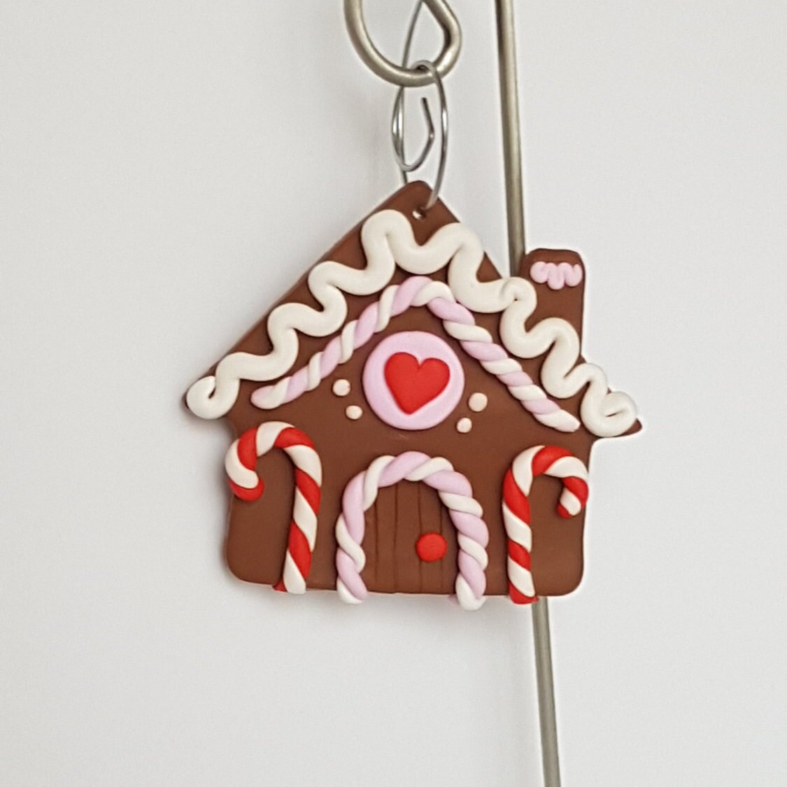 Handcrafted Gingerbread House Christmas Ornament Polymer