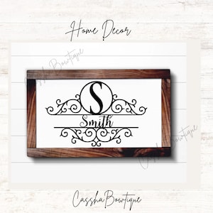 Adesivo in vinile con monogramma di famiglia - Personalizzazione con nome di famiglia - Adesivo con cognome, monogramma di famiglia personalizzato, regalo di inaugurazione della casa, regalo personalizzato