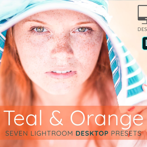 7 Orange e teal, preset Lightroom desktop, teal e arancio, preset di Lightroom, foto editing, desktop, XMP, lrtemplate, digitale, Scarica