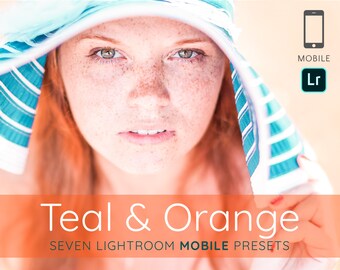 7 Lightroom mobile presets, teal, orange, Lightroom app, vintage, Adobe Lightroom, mobile presets, commercial use, photo presets, DOWNLOAD