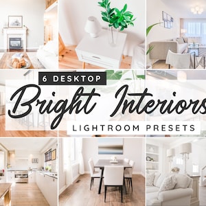 Lightroom desktop presets, bright, light, clean, interiors, real estate presets, Lightroom presets, light and airy, photo edits, DOWNLOAD image 1