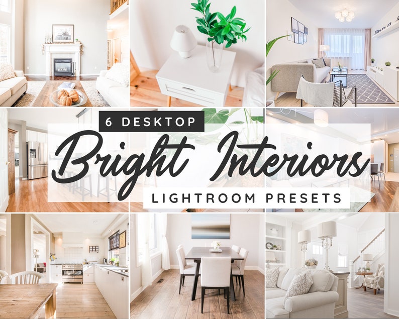 Lightroom desktop presets, bright, light, clean, interiors, real estate presets, Lightroom presets, light and airy, photo edits, DOWNLOAD image 1