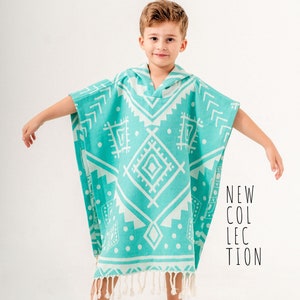 Kinderhandtuch türkisches Handtuch Kinderponcho Kapuzenponcho, Pestemal, Strandbekleidung Bad Dusche Babybekleidung Geschenk